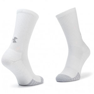 Unisex vysoké ponožky Under Armour UA Heatgear Crew White - XL (46-50,5)