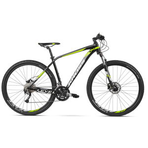 Horský bicykel Kross Level 3.0 29" - model 2020 čierna/biela/limetková - S (17'') - Záruka 10 rokov