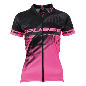 Dámsky cyklistický dres Crussis čierno-ružová - L