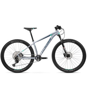 Dámsky horský bicykel Kross Level 8.0 Lady 27,5'' - model 2020 šedá/tyrkysová/modrá navy - XS (15") - Záruka 10 rokov