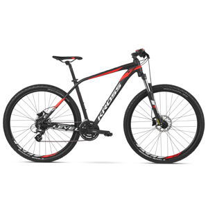Horský bicykel Kross Level 1.0 27,5" - model 2020 červená/biela/čierna - M (18") - Záruka 10 rokov
