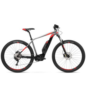 Horský elektrobicykel Kross LEVEL BOOST 1.0 29" - model 2020 čierna/grafitová/červená - XL (22") - Záruka 10 rokov