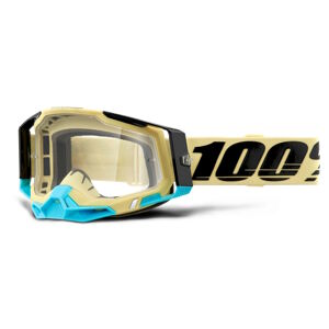 Moto okuliare 100% Racecraft 2 Airblast, číre plexi