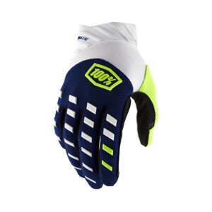 Motokrosové rukavice 100% Airmatic modrá/biela modrá/biela - XL