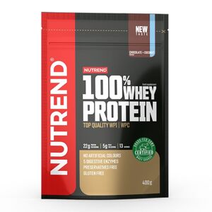 Práškový koncentrát Nutrend 100% WHEY Protein 400g biela čokoláda-kokos