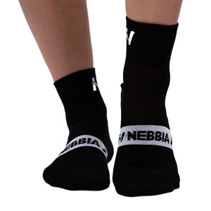 Ponožky Nebbia "EXTRA PUSH" crew 128 Black - 43-46