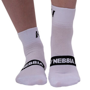 Ponožky Nebbia "EXTRA PUSH" crew 128 White - 39-42