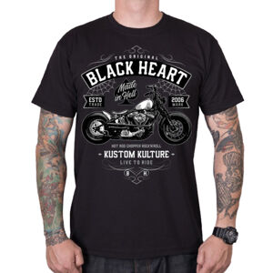 Tričko BLACK HEART Moto Kult čierna - 3XL