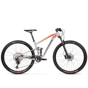 Celoodpružený bicykel Kross Earth 2.0 29" - model 2020 šedá/orandžová - S (16.5") - Záruka 10 rokov