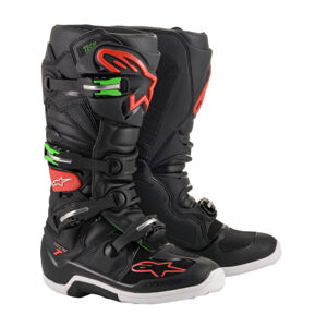 Moto topánky Alpinestars Tech 7 čierna/červená/zelená 2022 čierna/červená/zelená - 42