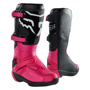 Dámske motokrosové topánky FOX Comp Buckle Black Pink MX22 čierna / ružová - 10