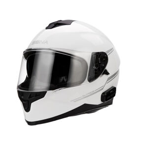 Moto prilba SENA Outride s integrovaným headsetem Shine White lesklá biela - M (57-58)