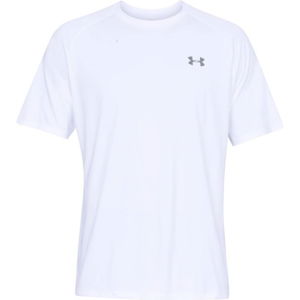 Pánske tričko Under Armour Tech SS Tee 2.0 White/Overcast Gray - XL
