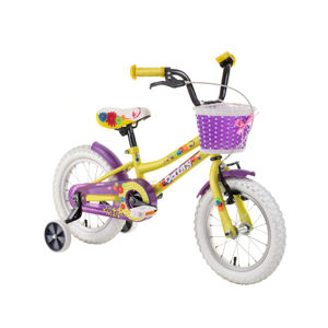 Detský bicykel DHS Daisy 1402 14" - model 2019 Yellow - Záruka 10 rokov