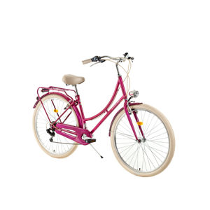 Mestský bicykel DHS Citadinne 2634 26" - model 2019 Pink - 18" - Záruka 10 rokov