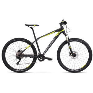 Horský bicykel Kross Level 6.0 27,5" - model 2020 čierna/grafitová/limetková - S (16.5") - Záruka 10 rokov