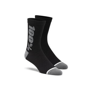 Merino ponožky 100% Rythym čierne/šedé S-M (38-42)