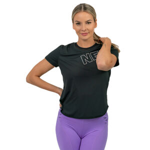 Dámske funkčné tričko s krátkym rukávom Nebbia FIT Activewear 440 Black - S