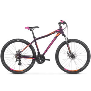 Dámsky horský bicykel Kross Lea 3.0 26" - model 2020 fialová/ružová/oranžová - XXS (13") - Záruka 10 rokov