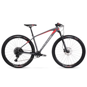 Horský bicykel Kross Level 14.0 29" - model 2020 grafitová/strieborná/červená - M (18") - Záruka 10 rokov