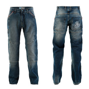 Pánske moto jeansy PMJ Boston Swot modrá - 36