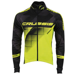 Pánská cyklistická bunda CRUSSIS čierna-fluo žltá čierna-fluo žltá - XS