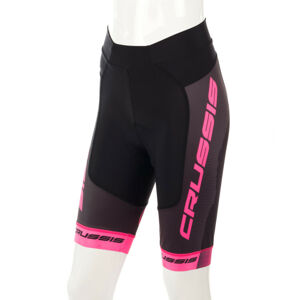 Dámske cyklistické šortky Crussis CSW-069 čierno-ružová - XL