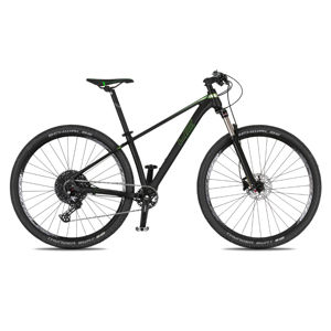 Juniorský horský bicykel 4EVER Dark Sport 29" - model 2021 čierna/metal zelená - 15,5" - Záruka 10 rokov