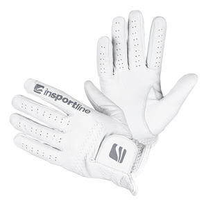 Pánske kožené rukavice inSPORTline Elmgreen krémovo biela - M/L