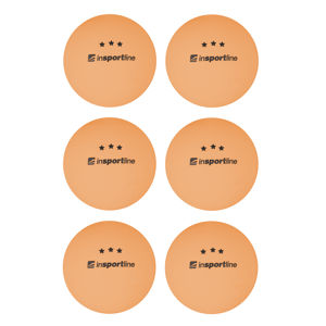 Pingpongové loptičky inSPORTline Elisenda S3 6ks oranžová