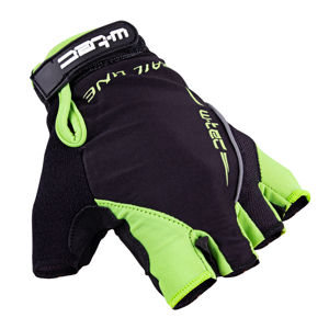 Cyklo rukavice W-TEC Kauzality čierno-zelená - XL