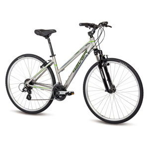 Crossový bicykel 4EVER Prestige - model 2015 strieborno-zelená - 16,5" - Záruka 10 rokov