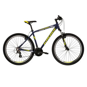 Horský bicykel Kross Hexagon 2.0 26" - model 2022 tmavo modrá/limetová/šedá - S (17'')