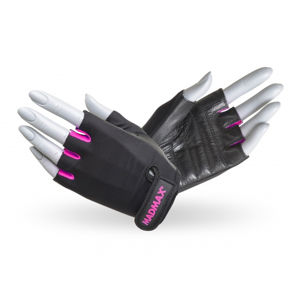 Fitness rukavice MadMax Rainbow čierno-ružová - XS