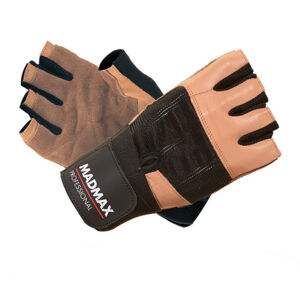 Fitness rukavice MadMax Professional 2021 hnedo-čierna - XL