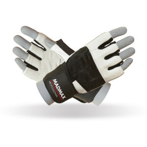 Fitness rukavice MadMax Professional 2021 bielo-čierna - XL
