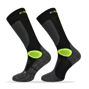 Motorkárske ponožky Comodo MTB2 Black Green - 39-42
