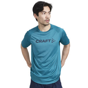 Pánske tričko CRAFT CORE Unify Logo petrolejová - XL