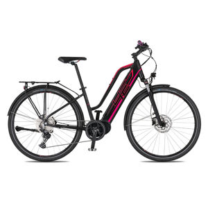 Dámsky trekingový elektrobicykel 4EVER Marianne Sport Trek - model 2021 čierna / ružová - 18" - Záruka 10 rokov
