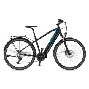 Trekingový elektrobicykel 4EVER Mercury Sport Trek - model 2021 čierna/modrá - 19" - Záruka 10 rokov