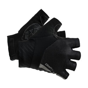 Cyklistické rukavice CRAFT Rouleur čierna/šedá - XS
