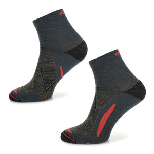 Trekingové Merino ponožky Comodo TREUL02 Black Red - 35-38