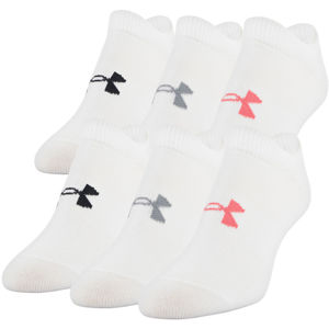Dámske nízke ponožky Under Armour Women's Essential NS 6 párov White - S (34-36,5)