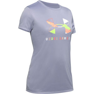 Dievčenské tričko Under Armour Tech Graphic Big Logo SS T-Shirt Purple Dusk - YXL