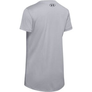 Dievčenské tričko Under Armour Tech Graphic Big Logo SS T-Shirt Mod Gray Light Heather - YXS