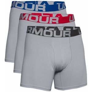 Boxerky Under Armour Charged Cotton 6in 3ks Mod Gray - M