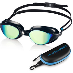 Plavecké okuliare Aqua Speed Vortex Mirror Black/Blue/Rainbow Mirror
