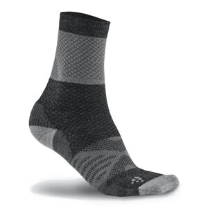 Ponožky CRAFT XC  Warm biela s čiernou - 46-48
