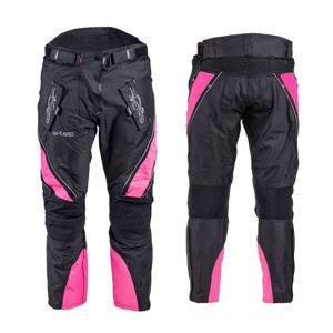 Dámske moto nohavice W-TEC Kaajla čierno-ružová - S