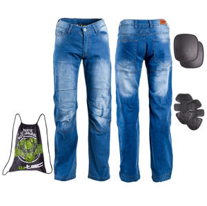 Pánske moto jeansy W-TEC Davosh modrá - L